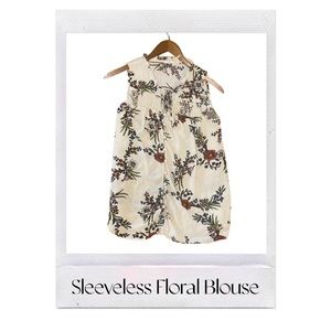 Sleeveless Floral Blouse
